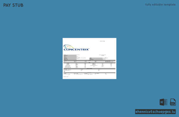 Concentrix Gehaltsabrechnungsbeispiel – Vorschau